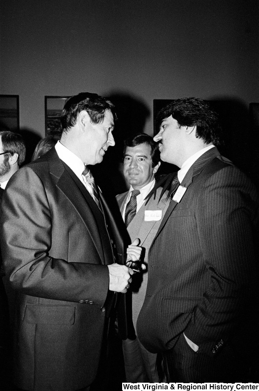 Austin Murphy talks with Richard Trumka and Congressman Rahall.