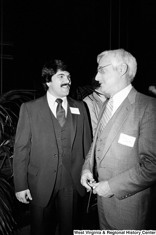 Photograph of Congressman Jim Santini (NV) at event with Richard Trumka