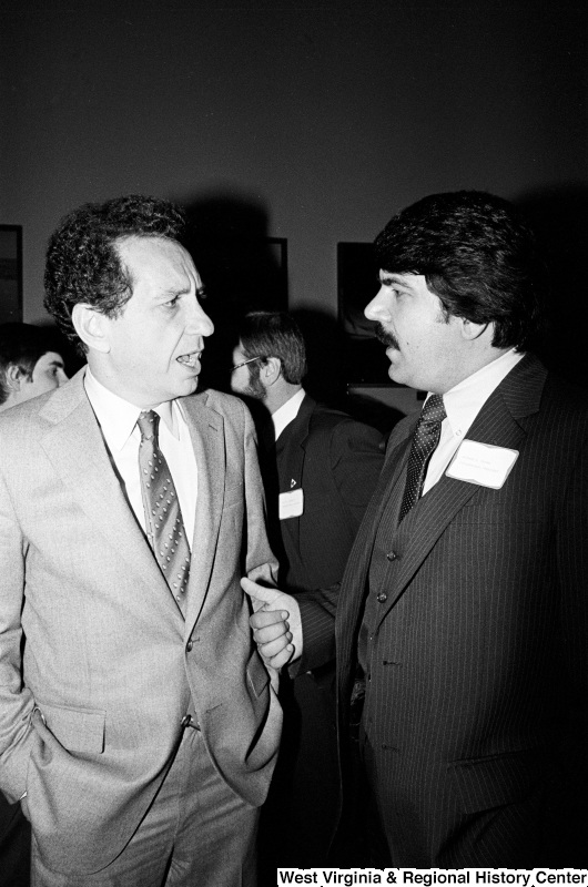 Photograph of Richard Trumka with an unidentified man at an event