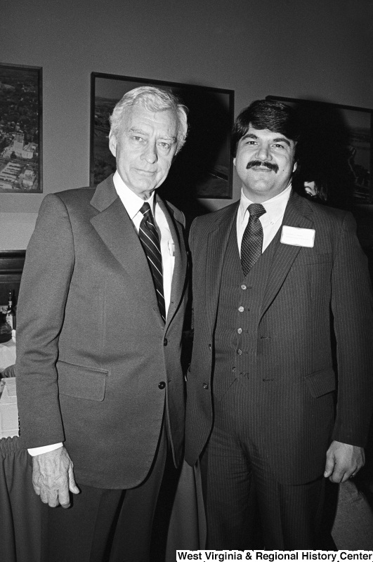 Photograph of Congressman Clarence Miller (OH) and Richard Trumka