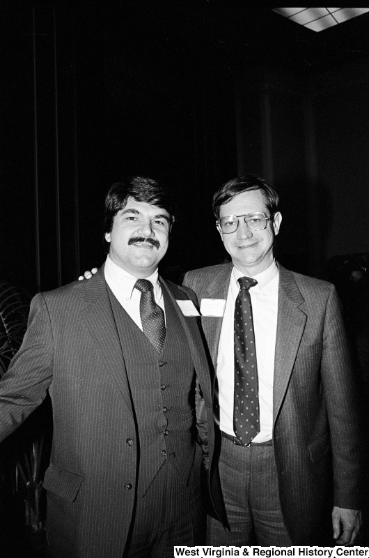 Photograph of Richard Trumka and an unidentified man at an unidentified event