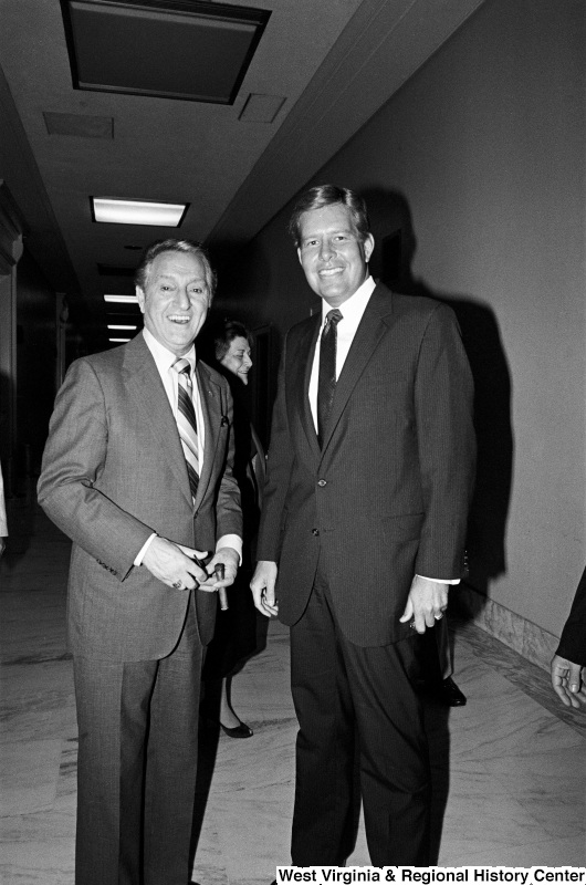 Photograph of Congressman Bob McEwen (OH) and actor Danny Thomas