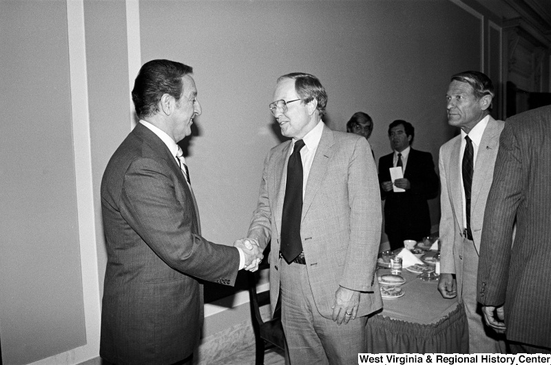 Photograph of Representative Nick Rahall and other unidentified congressmen with actor Danny Thomas