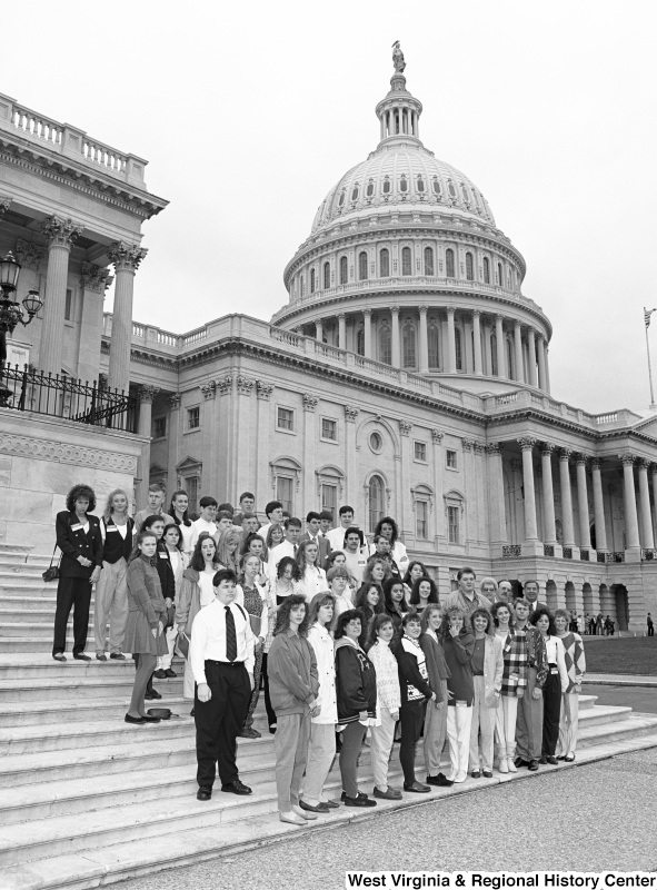 Photograph of Congressman Nick Rahall with an unidentified group