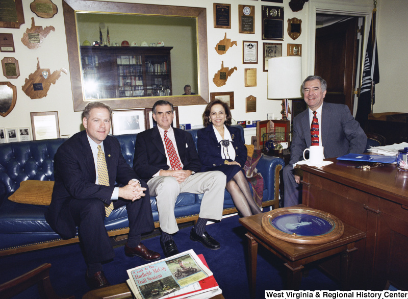 Photograph of Congressman Nick Rahall, Congressman Ray LaHood (IL), and others