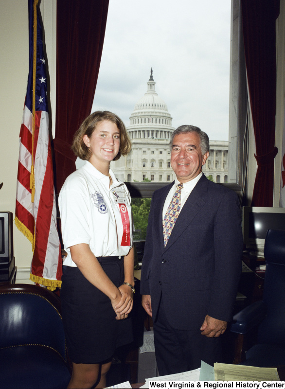 Photograph of Congressman Nick J. Rahall with Christiana Crawford