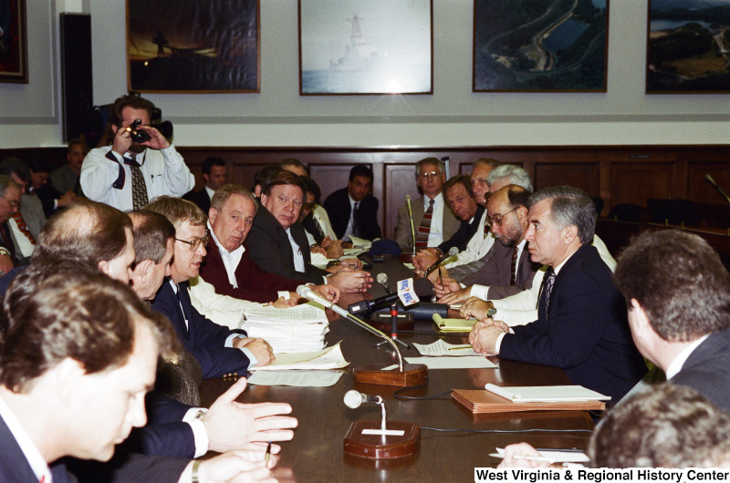 Photograph of Congressman Nick J. Rahall at an unidentified meeting