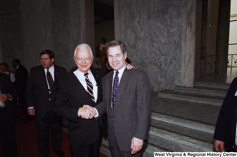 Photograph of Congressman Alan Mollohan with Senator Robert C. Byrd