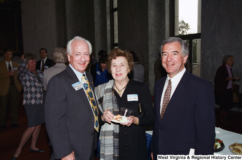 Photograph of Congressman Nick Rahall with Greg Croyton (?) and Edith Nelson