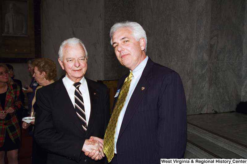 Photograph of Senator Robert C. Byrd and an unidentified man