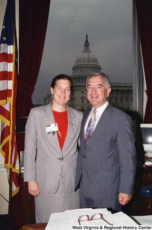 Photograph of Congressman Nick Rahall with State Delegate Barbara Fleischauer