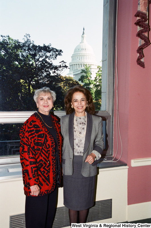 Photograph of Congresswoman Pat Danner (MO) with another unidentified woman