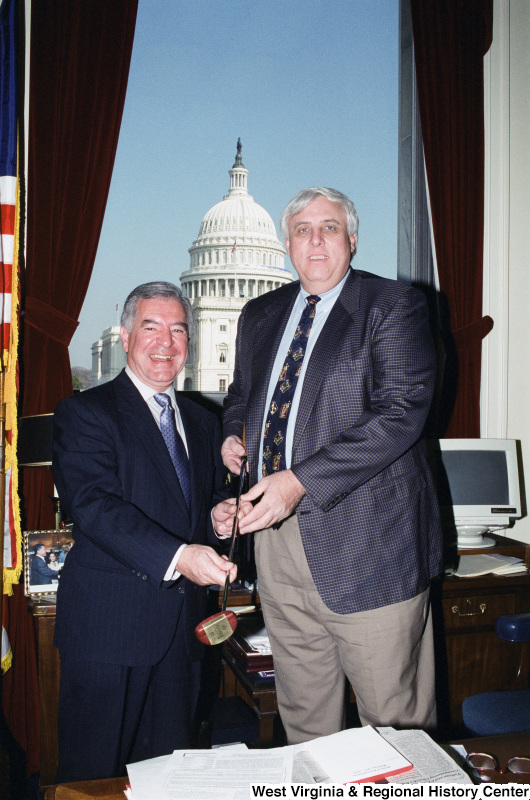 Photograph of Congressman Nick Rahall with Jim Justice (WV)