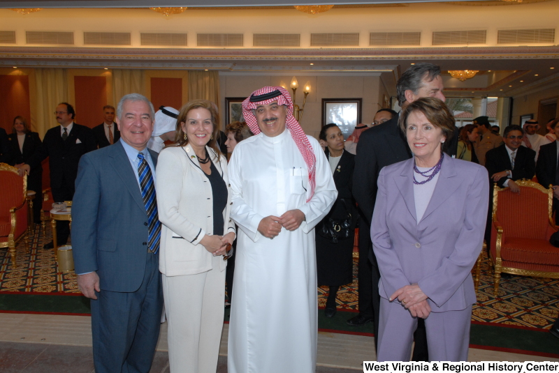 Congressman Rahall stands with Nancy Pelosi and others during a Congressional Delegation trip to Saudi Arabia.