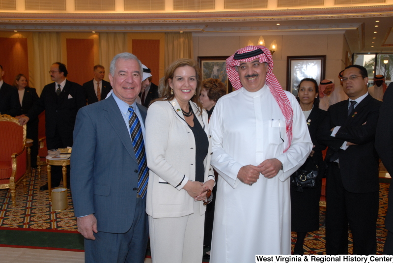 Congressman Rahall stands with others during Congressional Delegation trip to Saudi Arabia.