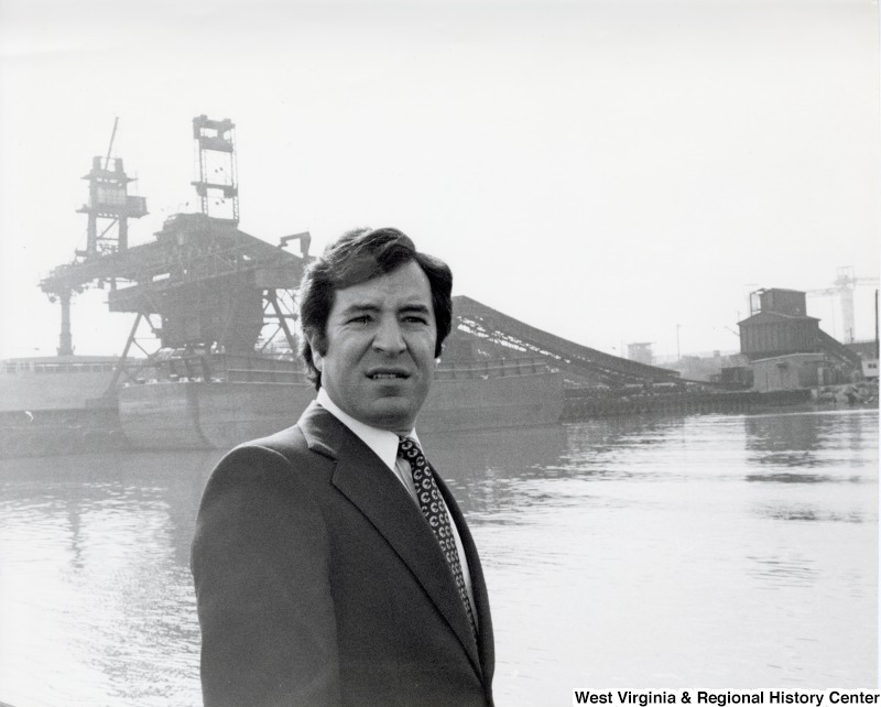 Congressman Nick Rahall II at the Robert C. Byrd Locks and Dams in Gallipolis Ferry, West Virginia.