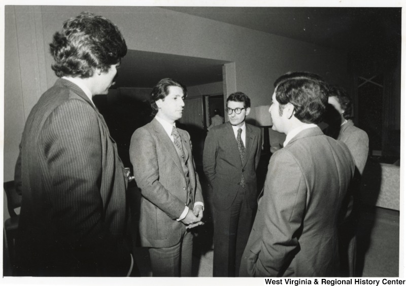 From left to right: Congressman Bob Carr (D-MI), Amin Geymagel, a member of the Lebanese Parliament, Jim Lowellyn, the control officer for the U.S. Embassy, Helen Rahall and Congressmen Nick Rahall.