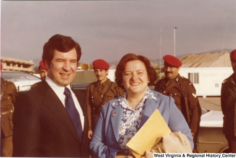 Congressman Nick Rahall and Congresswoman Mary Rose Oakar at the Beirut International Airport for departure to Damascus, Syria.