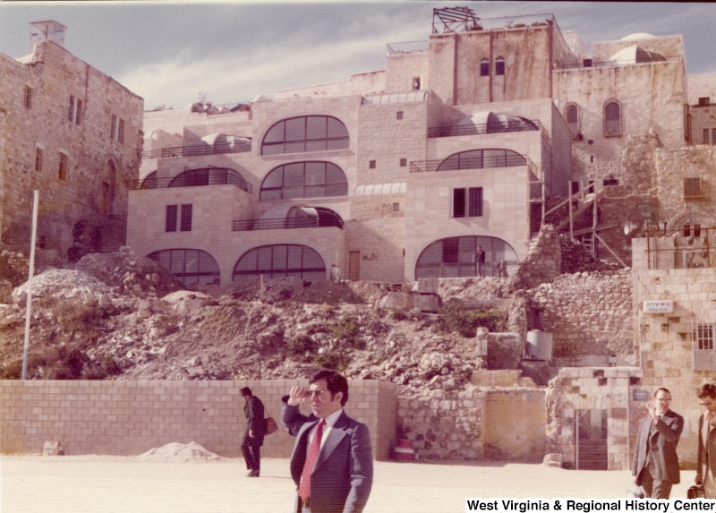 Congressman Nick Rahall and Jim Collins, U.S. State Department Escort touring the city of Jerusalem.