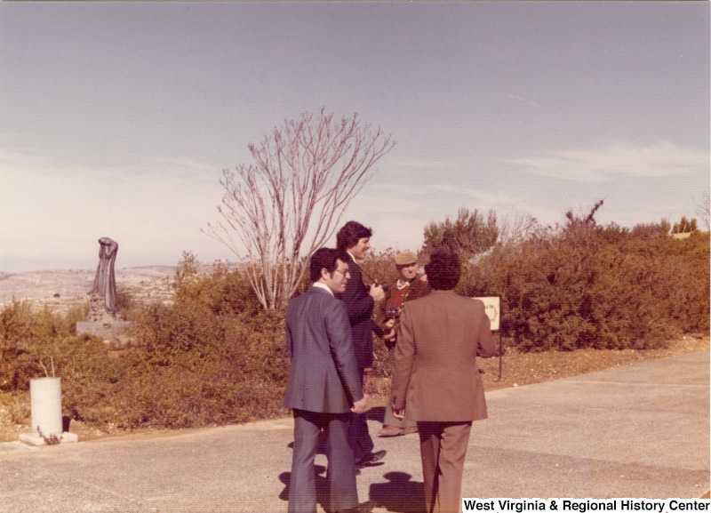 Left to right: Congressman Nick Rahall, Congressman Bob Carr, and Dr. Yitzhak Arad, Chairman of the Directorate for Yad Vashem. Yad Vashem is Israel's memorial to the victims of the Holocaust.