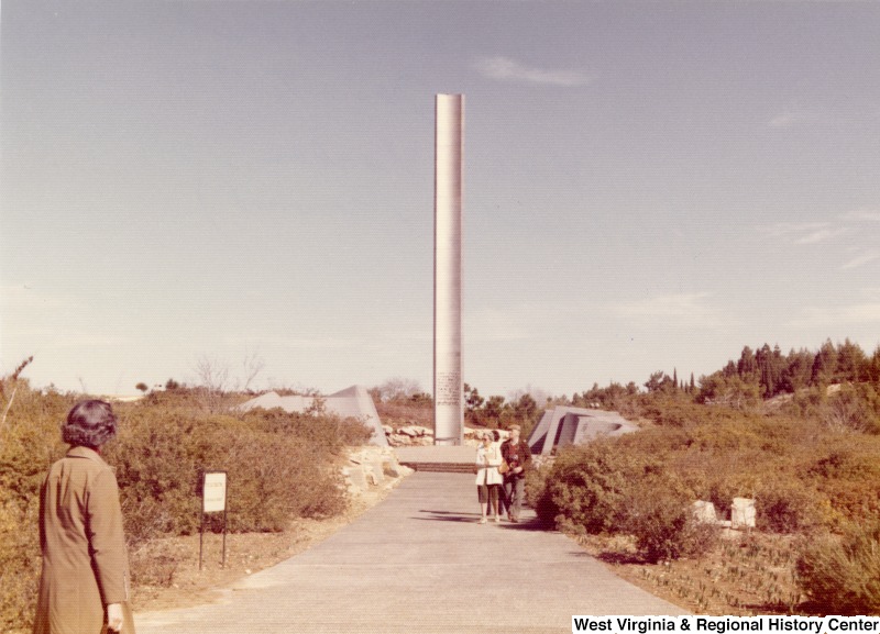 The Pillar of Heroism at Yad Vashem. Yad Vashem is the Israel memorial to the victims of the Holocaust.