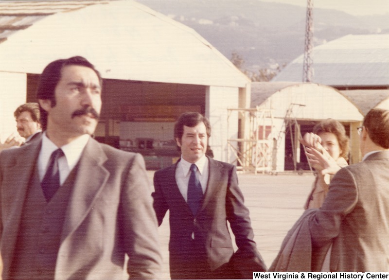 From left to right: Security aide to American Embassy in Beirut; Congressman Nick Rahall II and his wife Helen; and Jim Collins, U.S. State Department escort upon departure from Beirut to Damascus, Syria.