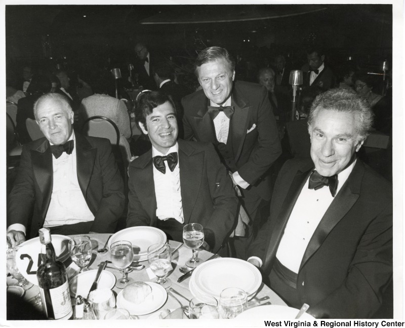 From left to right: Dr. Paul Fagan, American Society of Composers, Authors and Publishers (ASCAP) Chief Economist; Congressman Nick Rahall, West Virginia representative, Louis Weber, Assistant to the President of ASCAP; and Bernard Korman, ASCAP General Council at the White House Correspondents' Dinner.