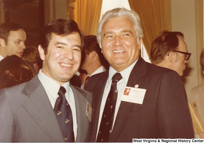 From left to right: Congressman Dick Shelby (D-AL), Congressman Nick Rahall II (D-WV), and Congressman Joe Gaydos (D-PA) at a Congressional Steel Caucus reception in Washington, D.C.