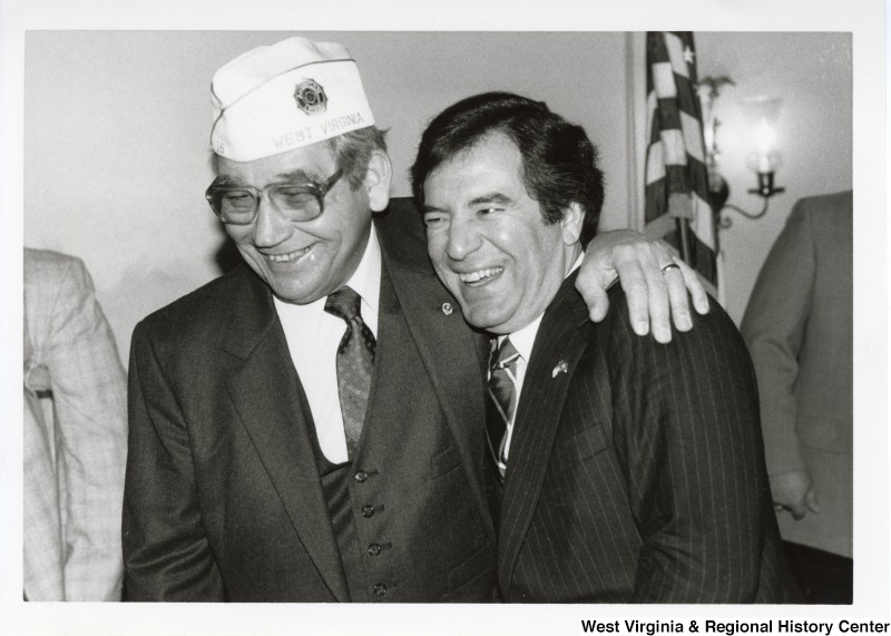 Congressman Nick Rahall II with Bob Vass of the American Legion, Huntington.