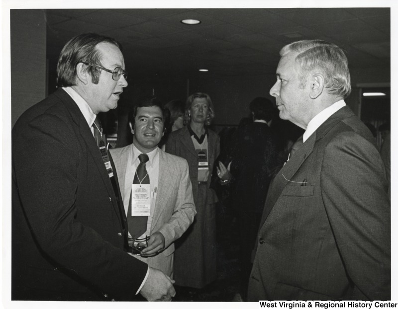 From left to right: J.D. Williams of Washington, D.C.; Congressman Nick Rahall II (D-WV); and Congressman Tom Bevill (D-AL) at the Democratic Mid-Term Conference in Memphis, TN.