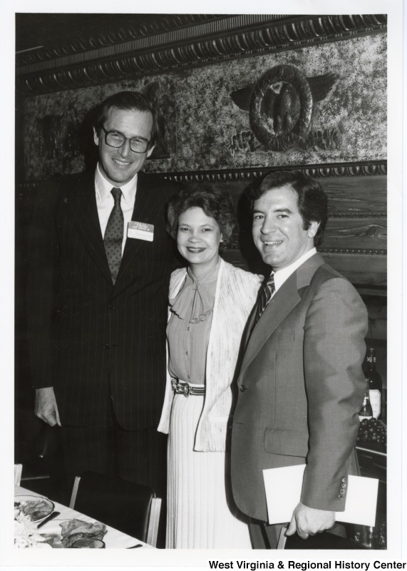 From left to right: Governor John "Jay" D Rockefeller IV, Sharon Rockefeller and Congressman Nick Rahall at the 32nd fundraising party at the Democratic Club.