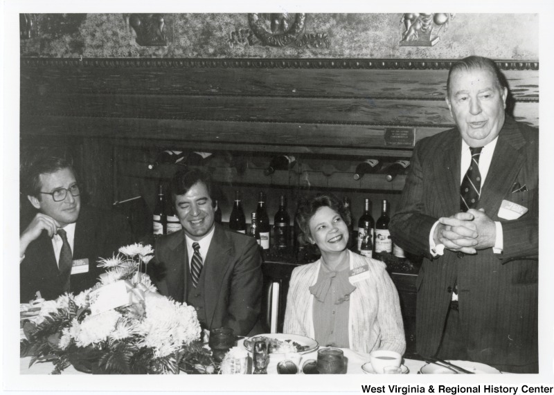 From left to right: Governor John "Jay" Rockefeller IV, Congressman Nick Rahall II, Sharon Rockefeller and Senator Jennings Randolph at the 32nd fundraising party at the Democratic Club.