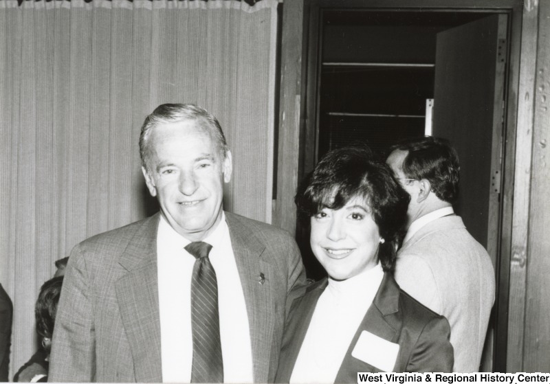 An unidentified man and woman at Congressman Nick Rahall's birthday party.