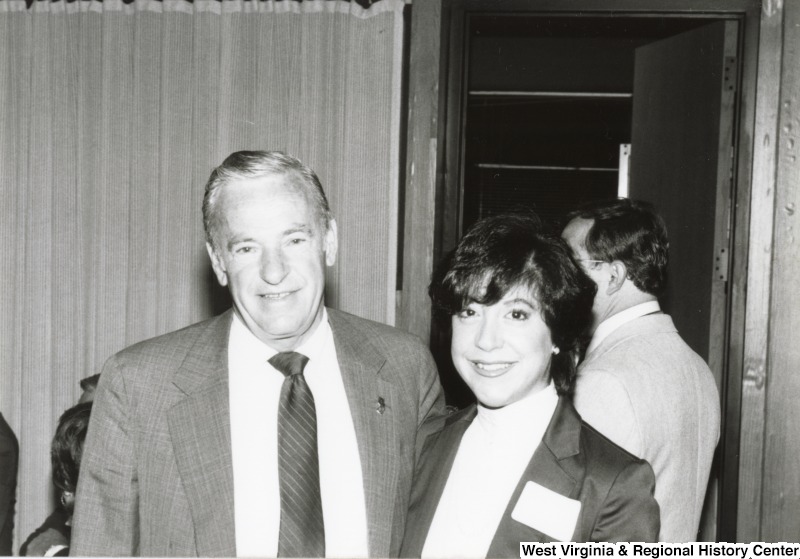 An unidentified man and woman at Congressman Nick Rahall's birthday party.