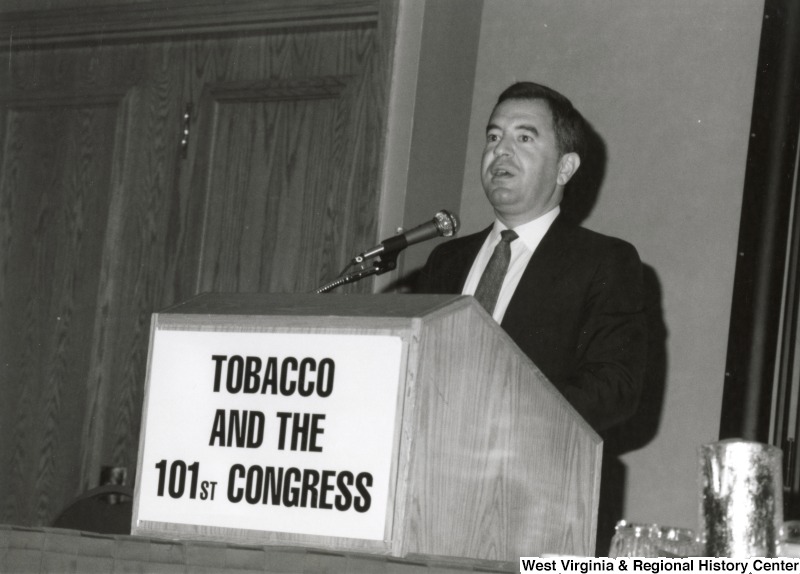 Congressman Nick Rahall II speaking before the 101st Congress about tobacco.