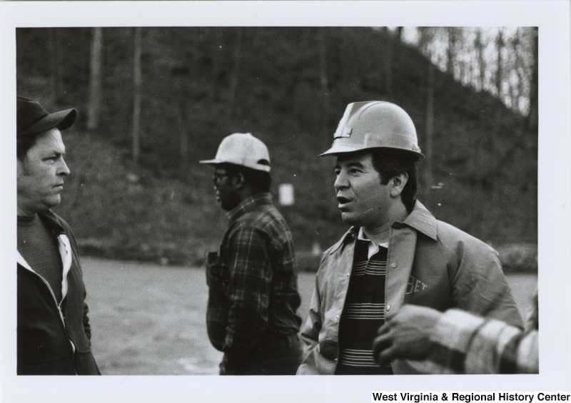 Congressman Nick Rahall, II at a mine tour of Eastern Associated Coal Corporation's mine.