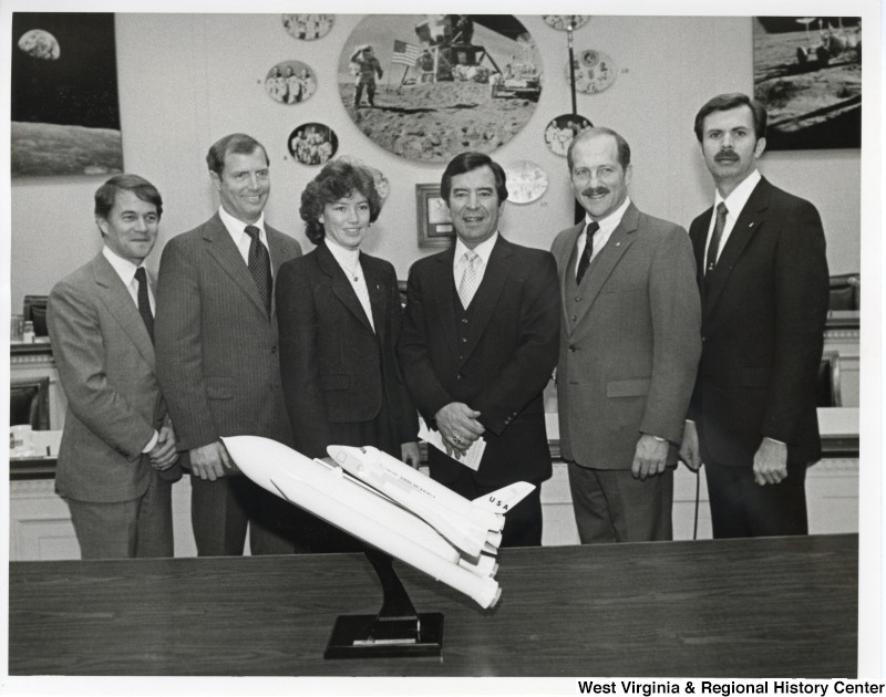 Congressman Nick Rahall (fourth from left) and the NASA Space Shuttle Crew.