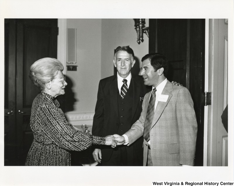 From left to right: Polly Garland; Frank O. Garland, Grand Exalted Ruler of Benevolent and Protective Order of Elks; and Congressman Nick Rahall, II.