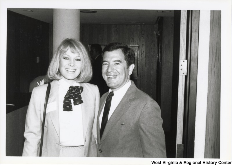 On the right, Representative Nick J. Rahall (D-W.Va.) with an unidentified woman.