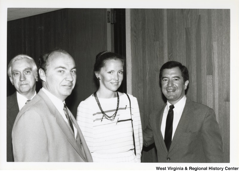 On the far right, Representative Nick J. Rahall (D-W.Va.) with an unidentified woman and two unidentified men.