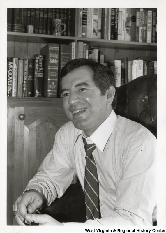 Representative Nick J. Rahall (D-W.Va.) in his office.