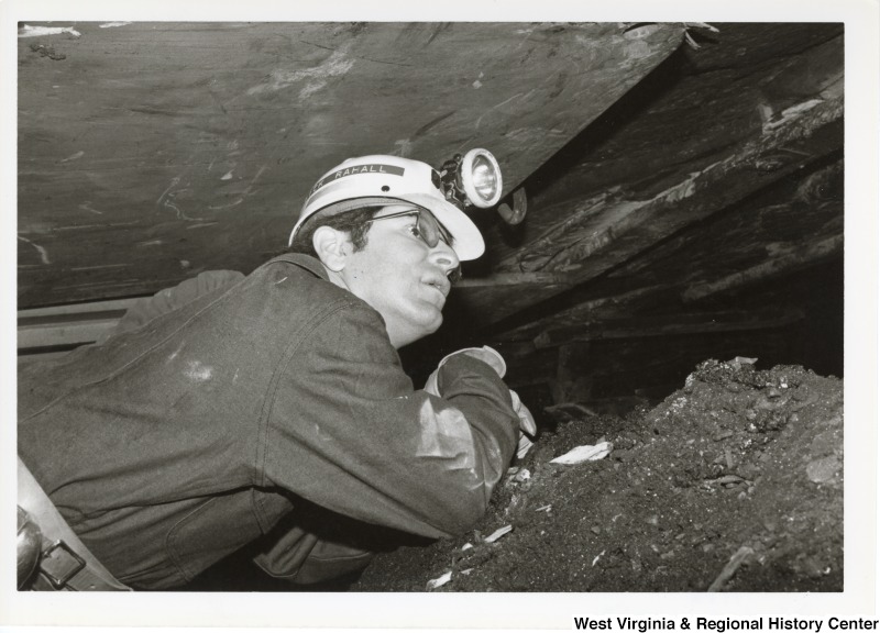 Congressman Nick Rahall inside of an Eastern Associated Coal Corporation mine in Raleigh County, West Virginia.