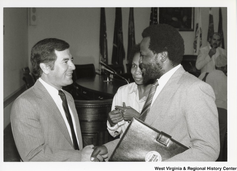 Congressman Nick Rahall with James Motlasi, South African United Mine Workers of America (UMWA) leader.