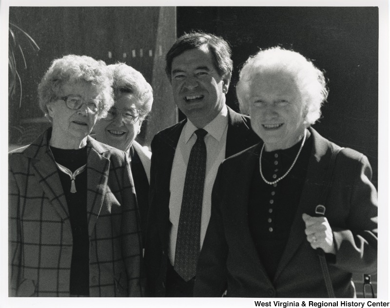 Congressman Nick Rahall (D-WV) with three unidentified senior women.