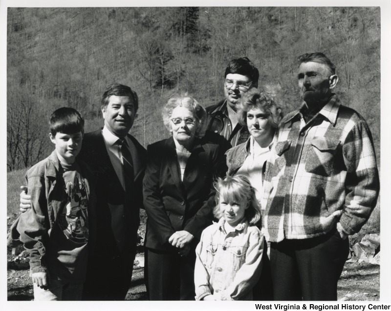 Congressman Nick Rahall (D-WV) with a group of unidentified people.