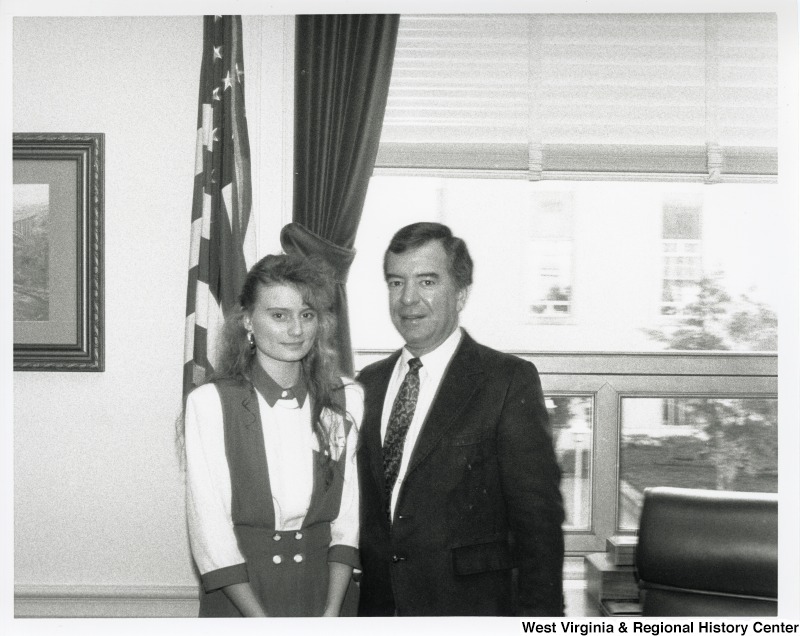 Congressman Nick Rahall (D-WV) with Natasha Tackett at the National Young Leaders Conference.