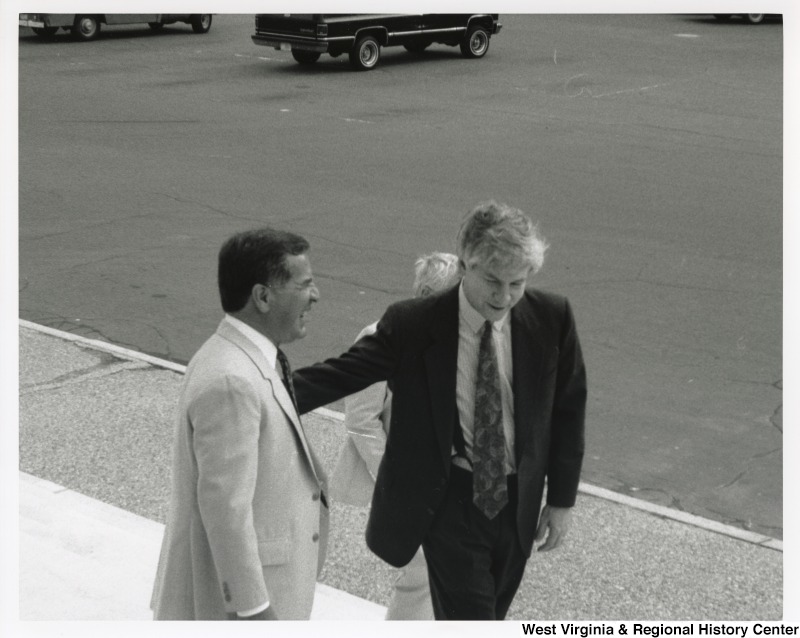 Congressman Nick Rahall (D-WV) with an unidentified outdoor advisor.