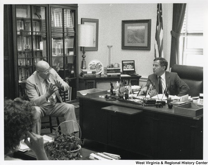 Congressman Nick Rahall (D-WV) with the director of PRIDE at his U.S. Capitol Office.