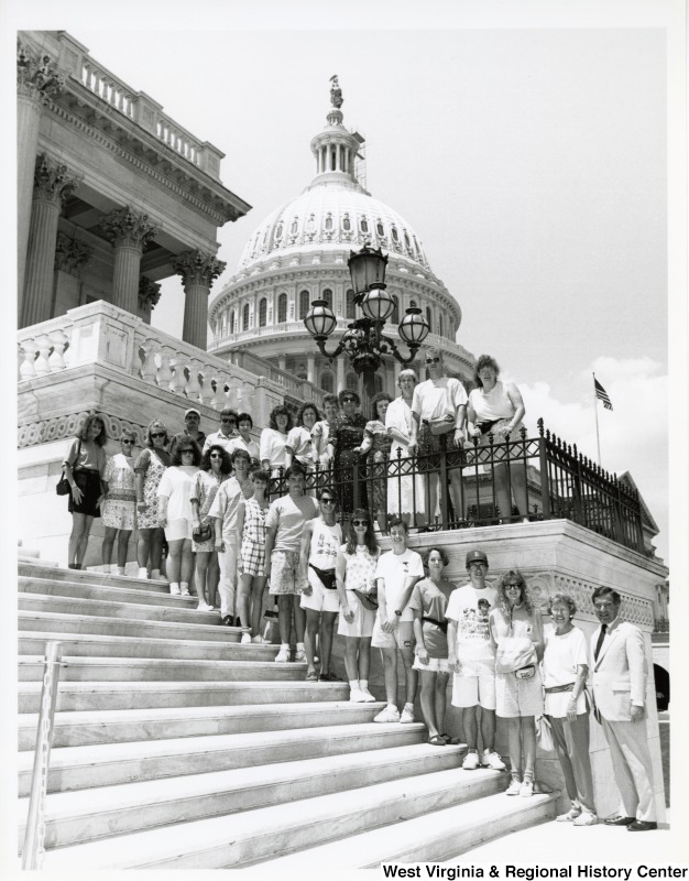 Congressman Nick Rahall (D-WV) with Princeton High School Choir in front of the United States Capitol building.