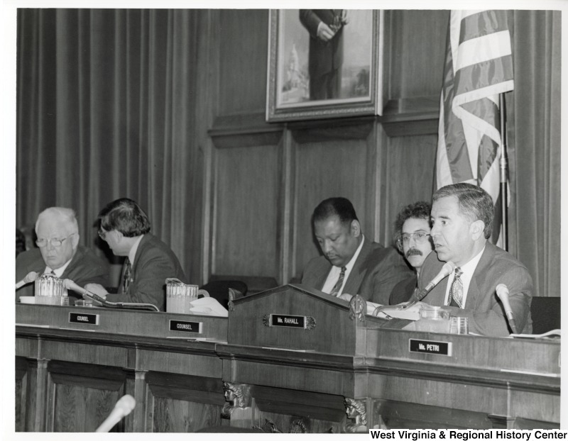 Congressman Rahall (D-WV) testifying before the Subcommittee on Surface Transportation.